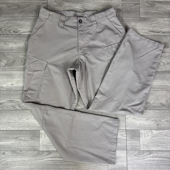5.11 Tactical Fit Fast-Tac Ripstop Cargo Pants Beige Khaki sz 34 x 29.5 - Picture 1 of 7